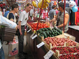 28. Mai, Wochenmarkt in Subotica