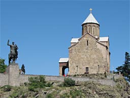 29.5.2006 - Tbilisi, Metechi Kirche und Denkmal König Wachtang I. Gorgassali