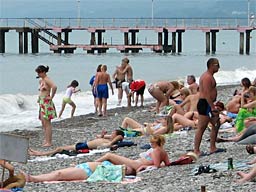 7.6.2006 - Am Strand von Lazarevskoje