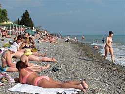 7.6.2006 - Am Strand von Lazarevskoje